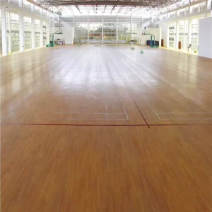 New Material Noiseless Indoor Basketball Court Wood Flooring With CE ISO