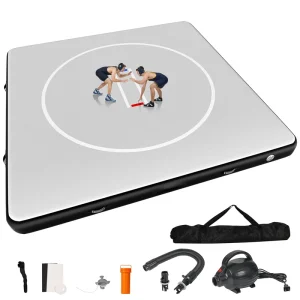 New Trend PVC DWF Fabric Certified Safe Direct 2.4m 3m 4m 5m Durable Inflatable Fitness Wrestling Mat for Jiu Jitsu BJJ MMA