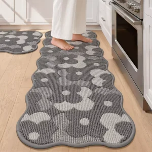 Newest Non-Slip Kitchen Mats Machine Washable Absorbent and Stain Resistant Kitchen Rug Mats for Kitchen & Laundry