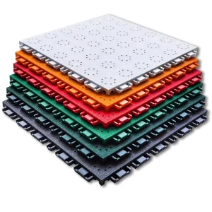 No Smell Sports Flooring Materials Suspended Interlocking Basketball Court Flooring Easy to Assemble