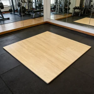 Noise-Absorbing PVC Wood-Grain Water-Resistant Fitness Gym Flooring Mat