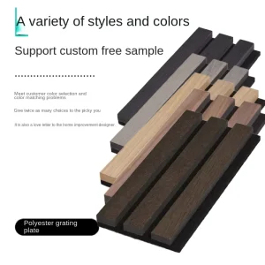 Noise Cancelling Polyester Acoustic Panels in Modern Wood Finish for Commercial and Residential Use Sample