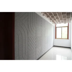 Noise Cancelling V Grooved Panel Polyester Fiber Acoustic Wall Panel