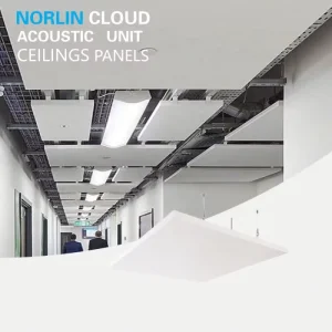 Noise Reduction Acoustic Ceiling Panel Acoustic Cloud Lightweight Easy Install Acoustic Ceiling Panels 1200x1200mm European