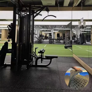Noise Reduction Shock Absorption Indoor Safety Mat 20mm Thick Gym Rubber Flooring EPDM Material Fitness Interlocking Tiles