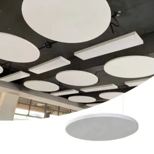 Noise Reduction Suspended Ceiling Panel Acoustic Cloud Lightweight Easy Install Square Ceiling Panels 1200*1200x40mm Modern