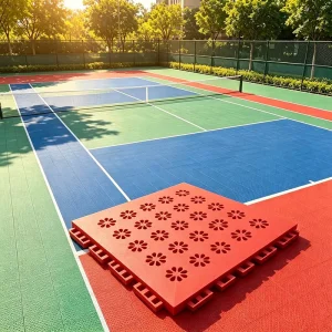 Non-Formaldehyde TPE Interlocking Floor Tiles for Home Pickleball Yards