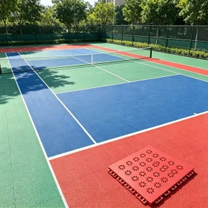 Non-Formaldehyde TPE Interlocking Outdoor Multi-Sport Activity Floor Tiles for Kindergartens