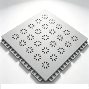 Non-Skid TPE Interlocking Playground Tiles Little Flower for Kindergarten & Outdoor Sports Grounds