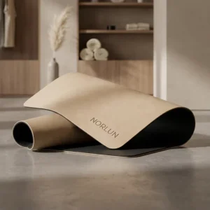 Non Slip 5mm Thick PU Rubber Yoga Mat Custom Logo Black PU Leather Yoga Mat for Pilates Studio