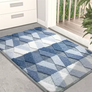Non Slip Absorbent Tufted PET Friendly Entrance Washable Indoor Mat Low Profile Front Welcome Door Mats for Home