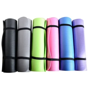 Non-Slip Extra Thick Exercise NBR Yoga Mat with Strap