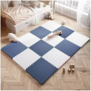 Non Slip Fitness Gym Mat EVA Puzzle Exercise Sports Floor Mats Grain Leaf Design Yoga Workout Foam Mat Mould Cutting Service