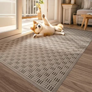 Non-Slip Heavy Duty Rubber Entrance Door Mat for Home Kitchen and Bathroom