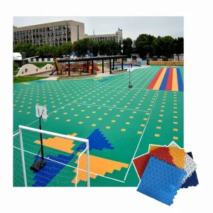 Non-Slip Interlocking Basketball Court and Roller Skating Rink Floor Deck Tiles
