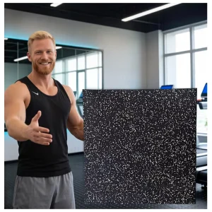 Non Slip Interlocking Fireproof Rubber Mat Tiles for Gymnasium Workout and Exercise Equipment Sports Flooring Tiles
