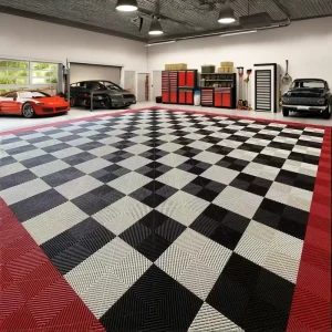 Non-Slip Interlocking PVC Garage Floor Tiles Garage Floor Mat for Carwash Detailing Shop