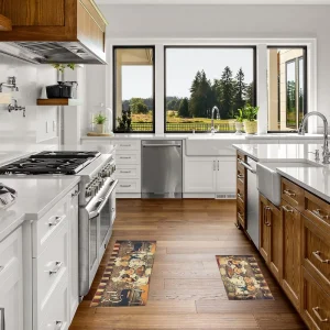 Non-Slip Kitchen Door Mat Set Water-Absorbent Doormats and Standing Mats for Floors