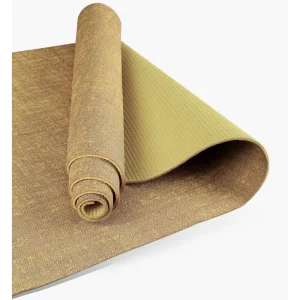 Non-Slip Organic Jute Yoga Mat for Home Fitness and Pilates