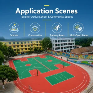 Non-Slip Outdoor Customized Color Acrylic Self-Leveling Floor Coating for Sports Courts Pickleball Basketball Tennis