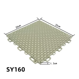 Non-Slip Plastic Suspended Interlocking Floor Tiles for Garage, Gym, Backyard, Indoor and Outdoor Sports Surfaces
