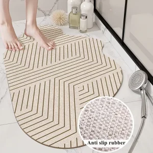 Non Slip Quick Drying Foot Scrubber Shower Mat Anti Slip PVC Loofah Coil Bath Mat for Tub or Bathroom