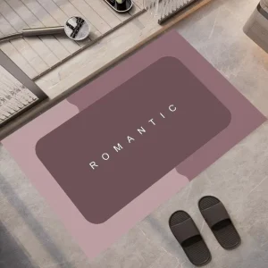 Non-Slip Quick-Drying Rubber Bath Mat Super Absorbent Pet-Friendly 3.5mm Thick for Home and Hotel Use