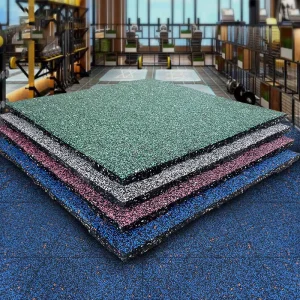 Non-Slip Rubber Gym Floor Mats with EPDM Granules