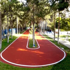 Non-Slip Running Track Durable Red Color EPDM Rubber Granules Sports Surface FN-PA-24061401