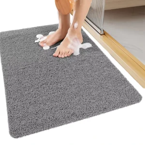 Non-Slip Shower Bath Mat with Suction Cups Quick Drying Easy Cleaning