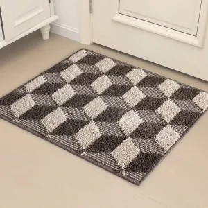 Non Slip Tufted Plain Machine Washable Absorbent PET Friendly Stain Resistant Entry Area Rug Welcome Mat Door Mat for Muddy Wet