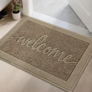 Non-Slip Tufted Plain Polypropylene Door Mats Machine Washable Entryway Dirt Trapper for Muddy Shoes