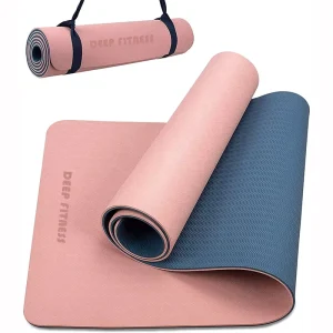 Non Slip Waterproof 6mm TPE Yoga Mat, Soft Durable High Density