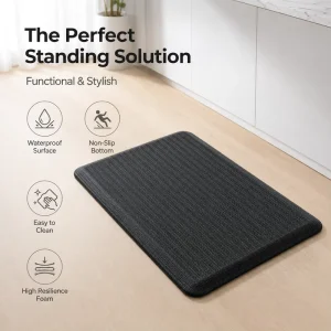 Non-Slip Waterproof PU Leather Anti-Fatigue Kitchen Floor Mat