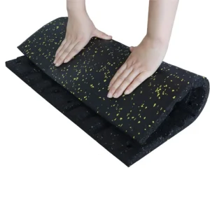 Non Toxic 10mm-50mm SBR Rubber Gym Flooring Tiles Anti Skid Gym Rubber Mat with EPDM Granules