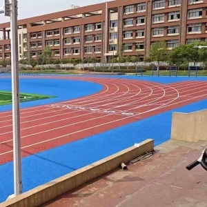 Non Toxic EPDM Granules Colored Safety Anti Slip Eco Friendly Rubber Flooring 5 8psi Firmness Sports Flooring