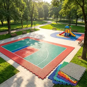 Non Toxic Eco PP Interlock Floor City Public Park All Age Kids Adult Leisure Sports Ground Tile