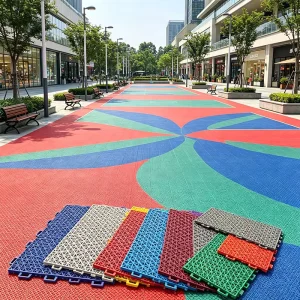 Non-Toxic PP Interlocking Floor Tiles for Public Parks, Leisure and Sports Areas