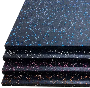 Non slip Gym Rubber Flooring High Density Shock Absorption Mat for Cardio and Weight Areas