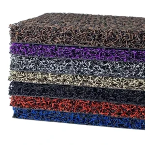 Noodle Car Mat with Spike Backing PVC Coil Mat Roll Double-Color PVC Cushion Mat