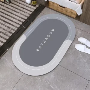 Nordic Bathroom Floor Mat Felt Cloth/Rubber Absorbent Dirt Resistant Non-slip Machine Washable for Bathroom Balcony Home