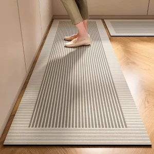 Nordic Style Kitchen Floor Mat Oil-resistant Waterproof Non-slip Diatomaceous Earth Material Freely Cuttable