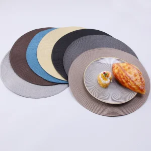 Nordic Style Round Solid Color Oil-Proof Non-Slip Heat-Insulated PP Placemat