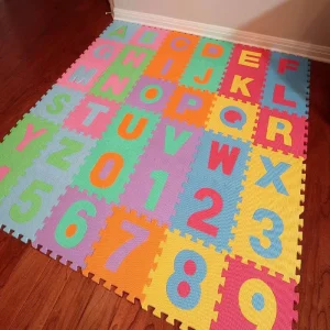 Number Alphabet EVA Fitness Mat Interlocking Foam Floor Mats Jigsaw Puzzle Mat Gym Play Floor Mat Shock Protection Exercise Mat