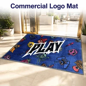 Nylon Custom Logo Entrance Mat Anti-Slip Rubber Bound Heavy Duty Welcome Floor Mat for Office Lobby, Commercial Use