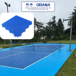 OBANA DIY Friendly Portable Interlocking Waterproof Pickleball Court Tiles Indoor Outdoor Use Durable PVC TPE Sport Tiles