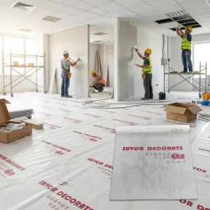 OEM Custom-Thickness Heavy-Duty Floor Protection Mat Tear-Resistant Anti-Slip for Residential Renovation