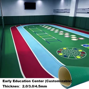 OEM Customizable PVC Vinyl Roll Sports Court Flooring for Gym and School Use