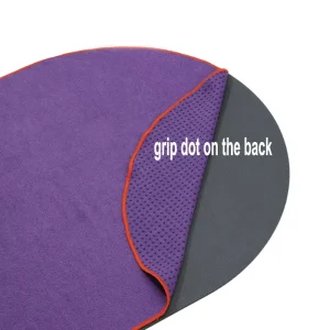 OEM Gym Fitness Non-Slip Oval Shaped Hot Yoga Mat Towel with Grip Absorbent Quick Dry Microfiber Pilates Towels