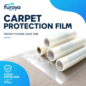 OEM HDPE Plain Surface Soft Greaseproof Self Adhesive Carpet & Flooring Protective Film